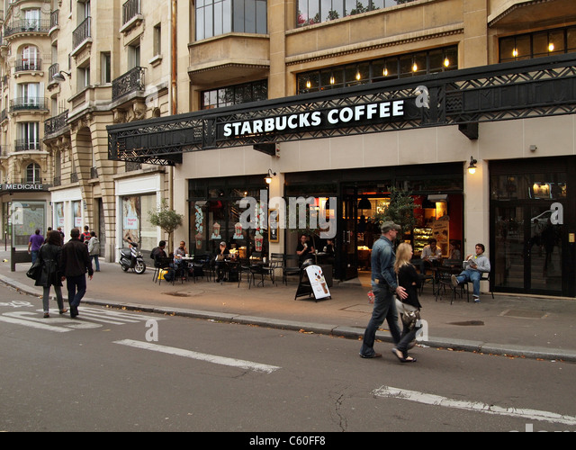 Starbucks on boulevard Saint Germain in Paris, France Stock