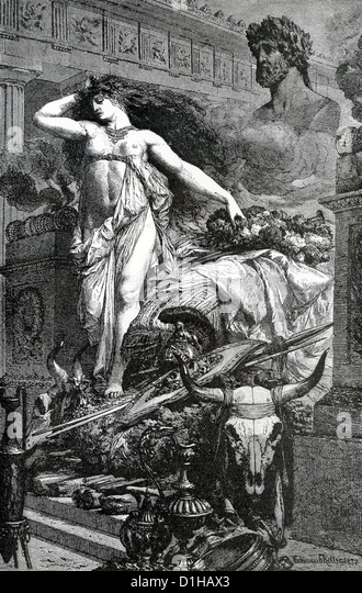 Dido Burned Herself On The Pyre After The Trojan Hero Aeneas Left Her 