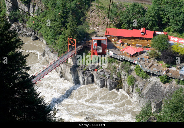 Hell's Gate in the Fraser Canyon, British Columbia, Canada Stock Photo ...