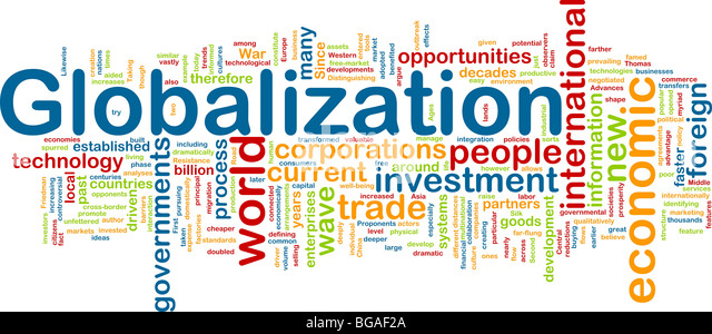 Word Cloud Tags Concept Illustration Of Globalization Stock Photo ...