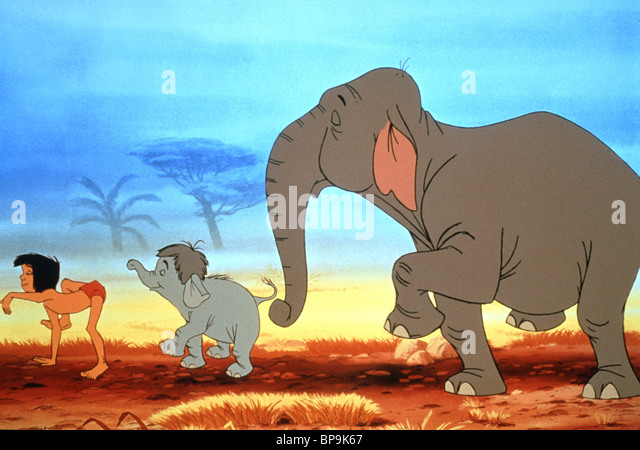 Mowgli Baby & Colonel Hathi The Jungle Book (1967 Stock Photo, Royalty ...