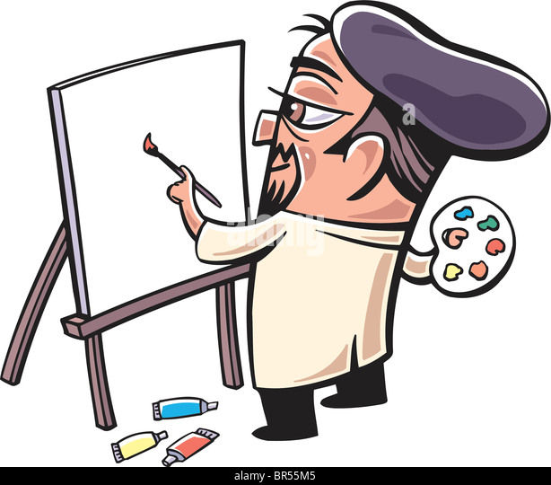 A drawing of a painter at work Stock Photo, Royalty Free Image ...