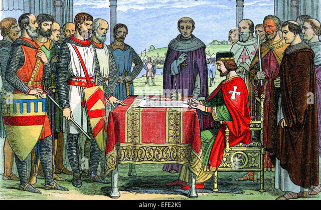 King John signing the Magna Carta Stock Photo, Royalty Free Image ...