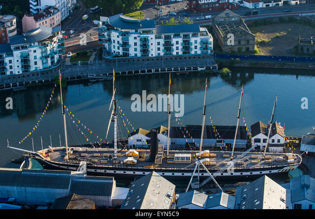 An aerial view of Isambard Kingdom Brunel designed ship the SS Great ...