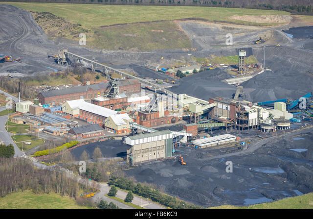 An aerial view of Thoresby Colliery, the last operational coalmine in ...